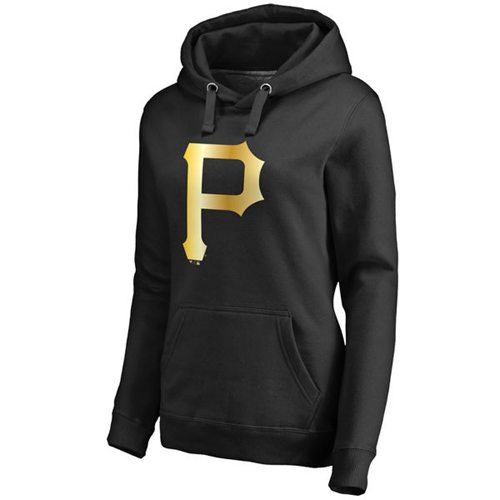 Women's Pittsburgh Pirates Gold Collection Pullover Hoodie Black